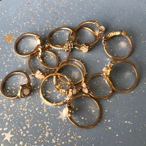 Gold Rose Quartz Rings